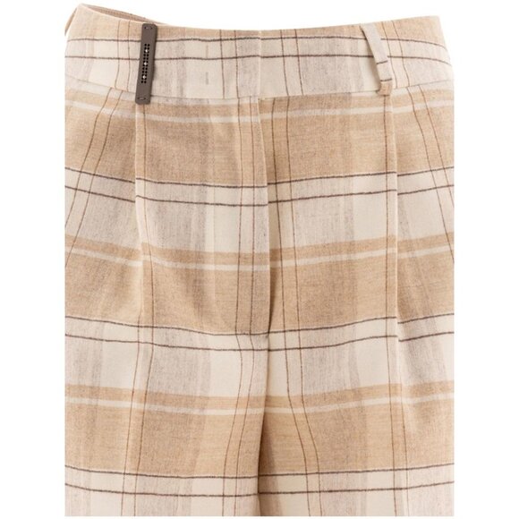 Peserico Check Wool Trousers tag size 40 Women - Picture 3 of 4